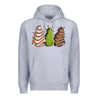 Heather Grey Christmas cakes Premium Hoodie - Jasminsmagicworld