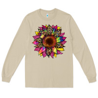 Mushroom tie dye leopard sunflower Long Sleeve Tee - Artiststas