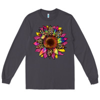 Smoke tie dye leopard sunflower Long Sleeve Tee - Artiststas