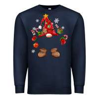 Navy custom christmas gnome Premium Sweatshirt - MaliasSmallBusiness