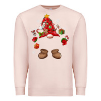 Pale Pink custom christmas gnome Premium Sweatshirt - MaliasSmallBusiness