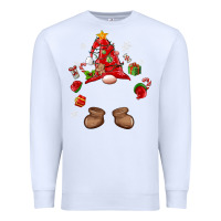 White custom christmas gnome Premium Sweatshirt - MaliasSmallBusiness