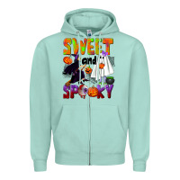 Seafoam Sweet and spooky Zipper Hoodie - NancyCooperArtShop