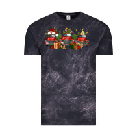 Cloud Black christmas trucks Vintage Tee - FaDigitalArtStudio