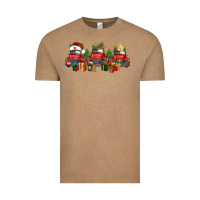 Vintage Coffee christmas trucks Vintage Tee - FaDigitalArtStudio