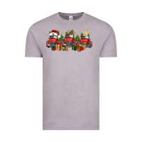 Vintage Zinc christmas trucks Vintage Tee - FaDigitalArtStudio
