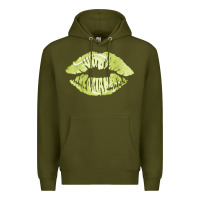 Army Green tennis lips Premium Hoodie - AdoDesignShop