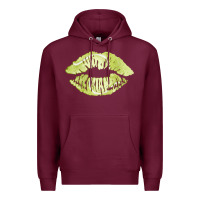 Burgundy tennis lips Premium Hoodie - AdoDesignShop