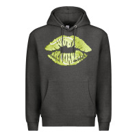 Charcoal Heather tennis lips Premium Hoodie - AdoDesignShop