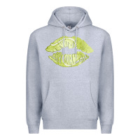 Heather Grey tennis lips Premium Hoodie - AdoDesignShop