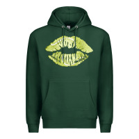 Sports Green tennis lips Premium Hoodie - AdoDesignShop