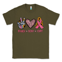 Army Green peace love cure Classic Tee - JahusDesignShop