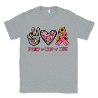 Heather Grey peace love cure Classic Tee - JahusDesignShop