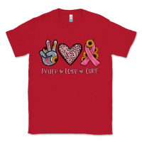 Red peace love cure Classic Tee - JahusDesignShop