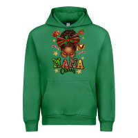 Emerald mama claus afro messy bun Urban Hoodie - texasbilliewilder