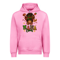Fuchsia Pink mama claus afro messy bun Urban Hoodie - texasbilliewilder