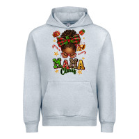 Heather Grey mama claus afro messy bun Urban Hoodie - texasbilliewilder