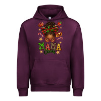 Mauve Wine mama claus afro messy bun Urban Hoodie - texasbilliewilder