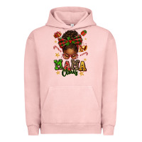 Pigment Salmon mama claus afro messy bun Urban Hoodie - texasbilliewilder