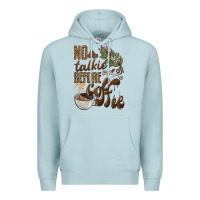 Blue Mist no talkie before coffee Premium Hoodie - BarkalooDesign