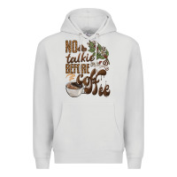 Dove Grey no talkie before coffee Premium Hoodie - BarkalooDesign