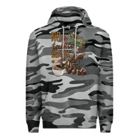Slate Camo no talkie before coffee Premium Hoodie - BarkalooDesign