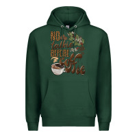 Sports Green no talkie before coffee Premium Hoodie - BarkalooDesign
