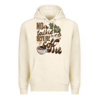 Tofu no talkie before coffee Premium Hoodie - BarkalooDesign