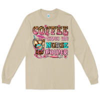 Mushroom coffee gives me nurse power Long Sleeve Tee - AdoDesignShop