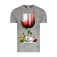 Cloud Rock christmas wine glass Vintage Tee - FaDigitalArtStudio