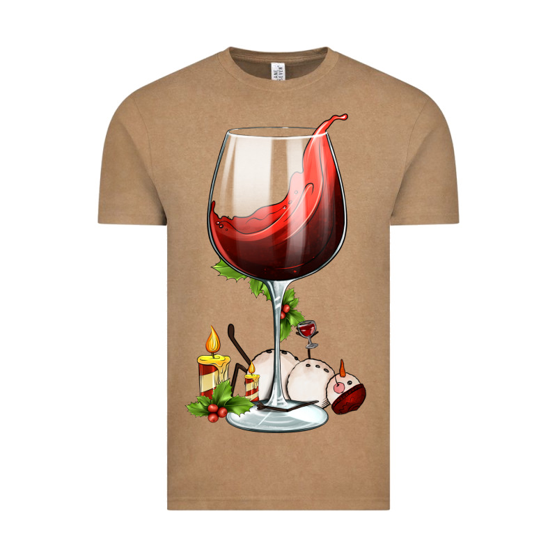 Christmas Wine Glass Vintage Tee by FaDigitalArtStudio | Teevron