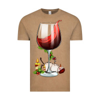 Vintage Coffee christmas wine glass Vintage Tee - FaDigitalArtStudio
