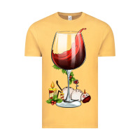 Vintage Mustard christmas wine glass Vintage Tee - FaDigitalArtStudio