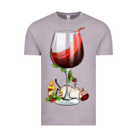 Vintage Zinc christmas wine glass Vintage Tee - FaDigitalArtStudio