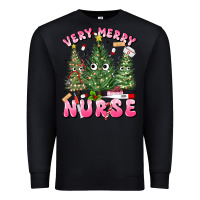 Black very merry nurse Premium Sweatshirt - MaliasSmallBusiness