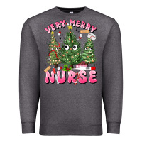 Charcoal Heather very merry nurse Premium Sweatshirt - MaliasSmallBusiness