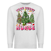 Oatmeal Heather very merry nurse Premium Sweatshirt - MaliasSmallBusiness