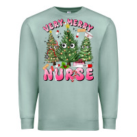 Seafoam very merry nurse Premium Sweatshirt - MaliasSmallBusiness
