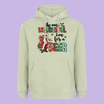 The Most Wonderful Time For A Beer Heavyweight Hoodie Designed By Maliassmallbusiness