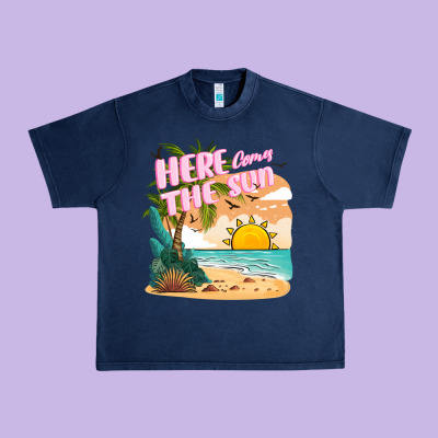 Here Comes The Sun Urban Heavy Tee Designed By Jahusdesignshop