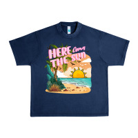 Navy here comes the sun Urban Heavy Tee - JahusDesignShop
