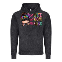 Vintage Black wife mom boss messy bun Vintage Hoodie - Zillion Design Studio
