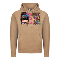 Vintage Coffee wife mom boss messy bun Vintage Hoodie - Zillion Design Studio