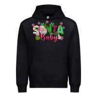 Black santa baby pink christmas Urban Hoodie - texasbilliewilder