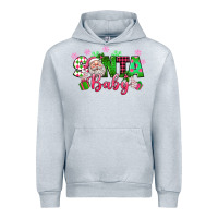 Heather Grey santa baby pink christmas Urban Hoodie - texasbilliewilder