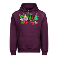 Mauve Wine santa baby pink christmas Urban Hoodie - texasbilliewilder