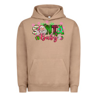 Pigment Burro santa baby pink christmas Urban Hoodie - texasbilliewilder