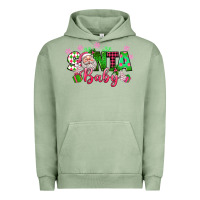 Pigment Oil Green santa baby pink christmas Urban Hoodie - texasbilliewilder