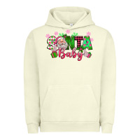 Pigment Pistachio santa baby pink christmas Urban Hoodie - texasbilliewilder