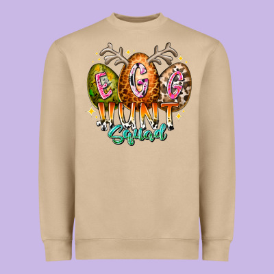 Egg Hunt Squad Heavyweight Sweatshirt Designed By Racoondesign